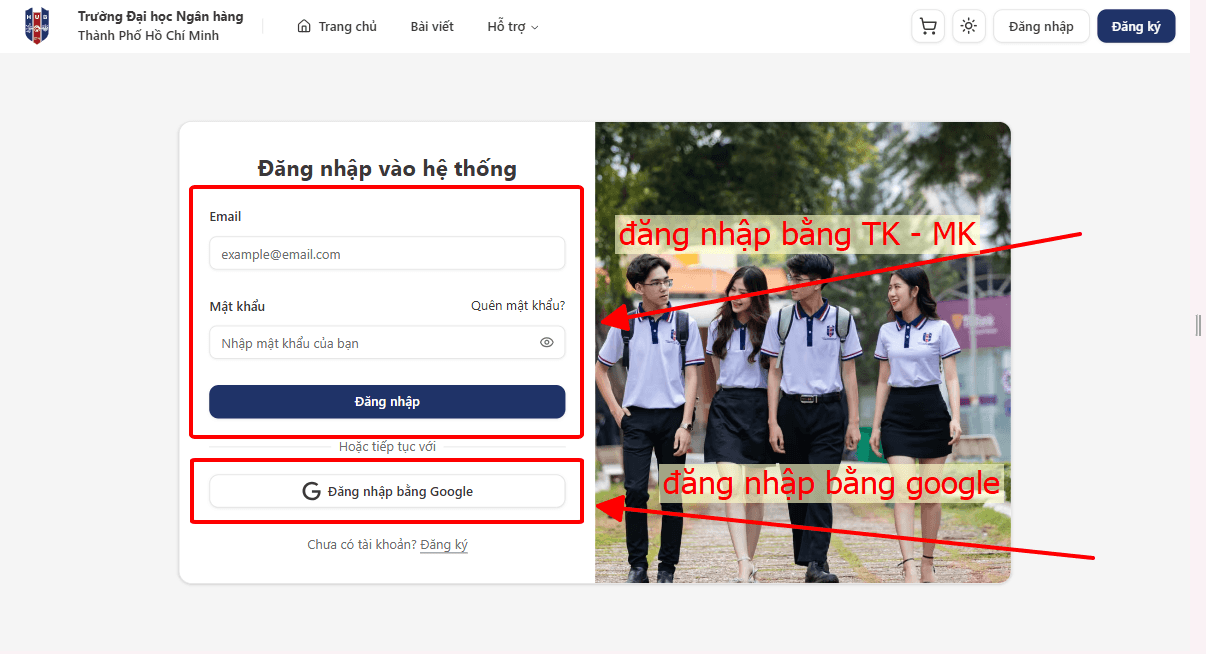 Hướng dẫn Đăng nhập Hệ thống