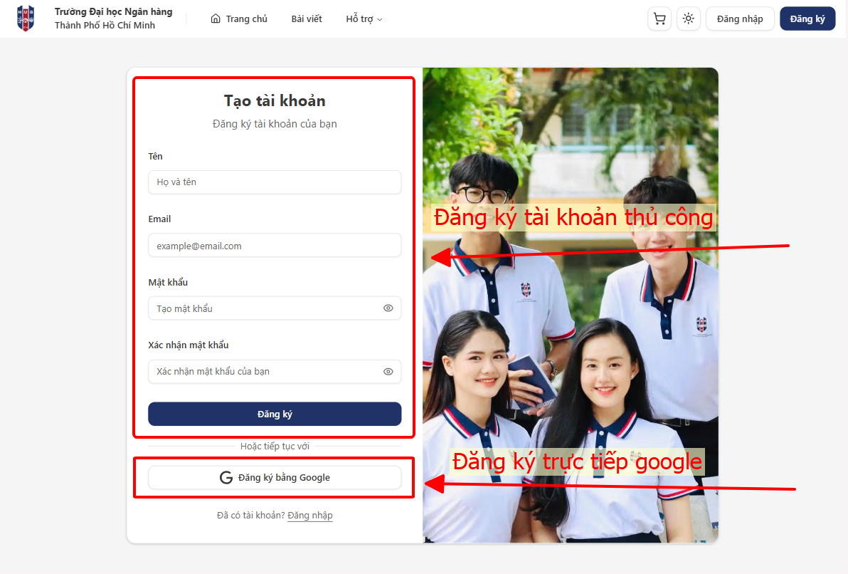 Hướng dẫn Đăng ký Hệ thống Hướng dẫn Đăng ký Hệ thống